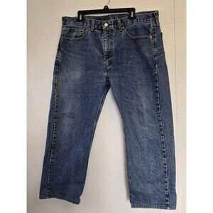 Levis 505 Jeans Mens 38x26 Blue Medium Wash Casual Straight Fit